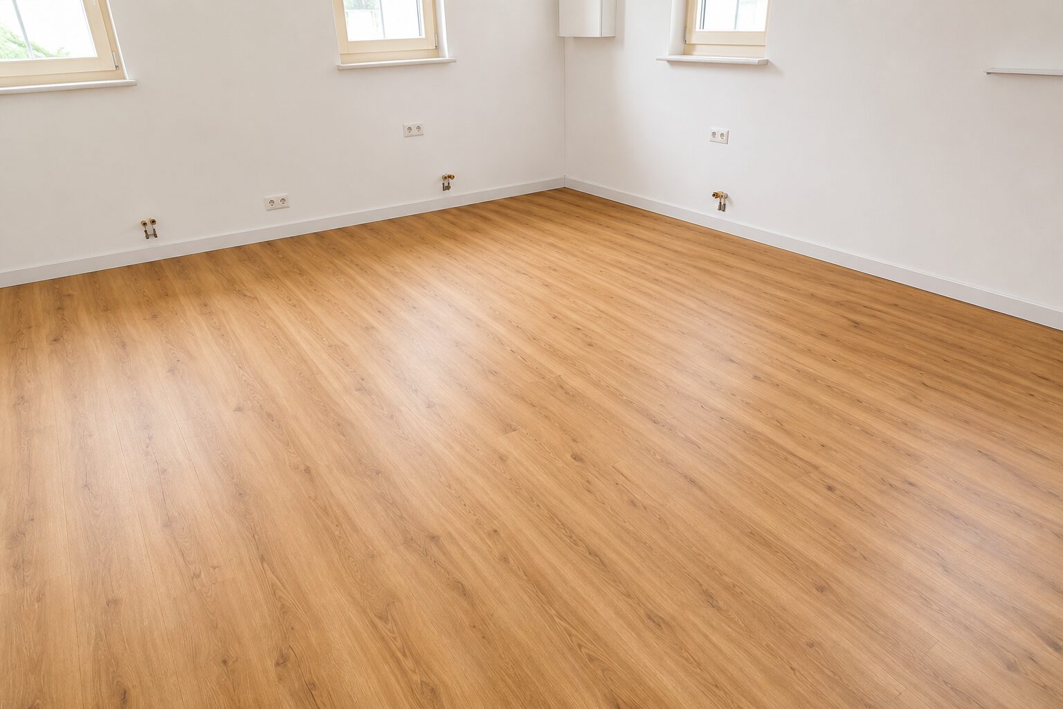 Frisch verlegter Vinyl-Designboden in Holzoptik – Lenz Wohntex Michelfeld