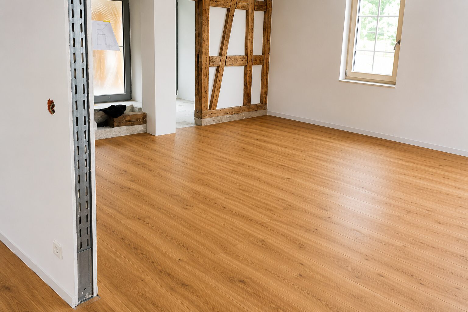 Verlegter Vinylboden in Holzoptik – Lenz Wohntex Michelfeld